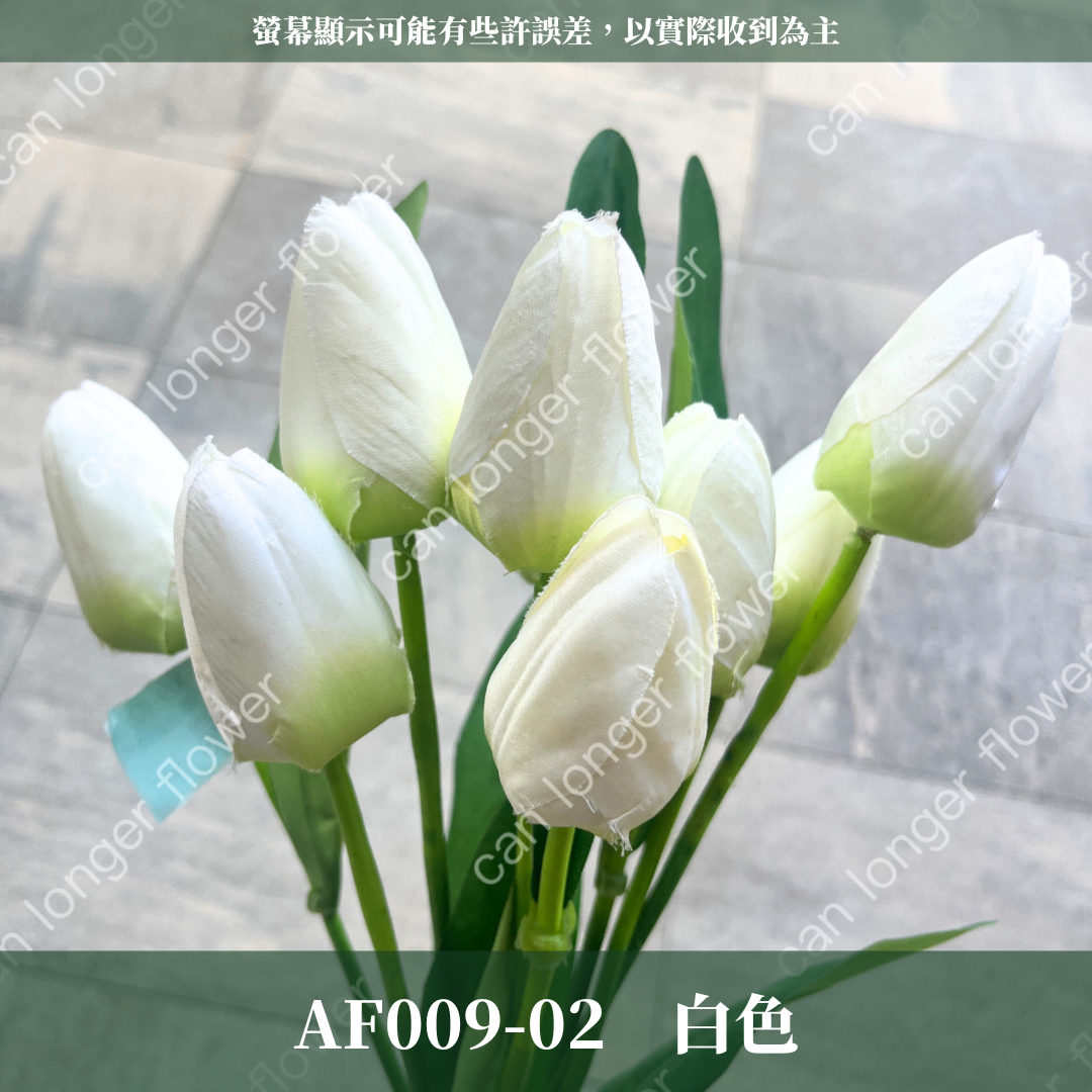 AF009 仿真鬱金香 9頭 絹布 台灣現貨