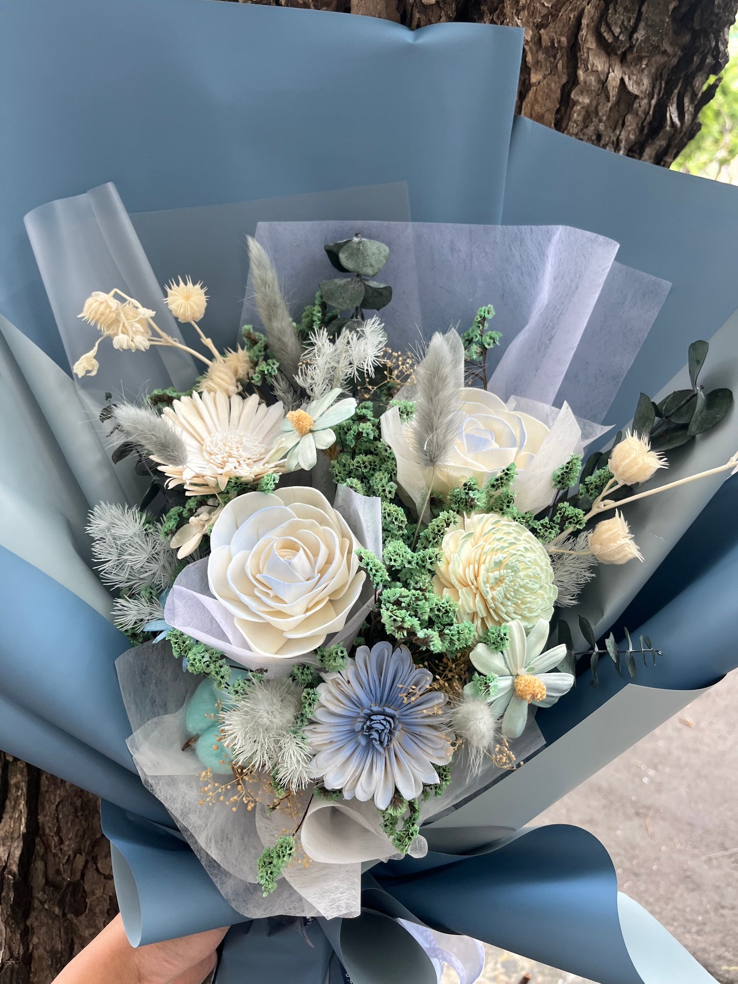 gift-B136 客訂藍色系花束XL 花束 藍色