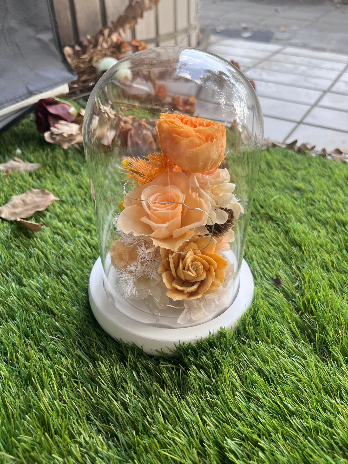 gift-g039永生花罩盅M(帶燈)