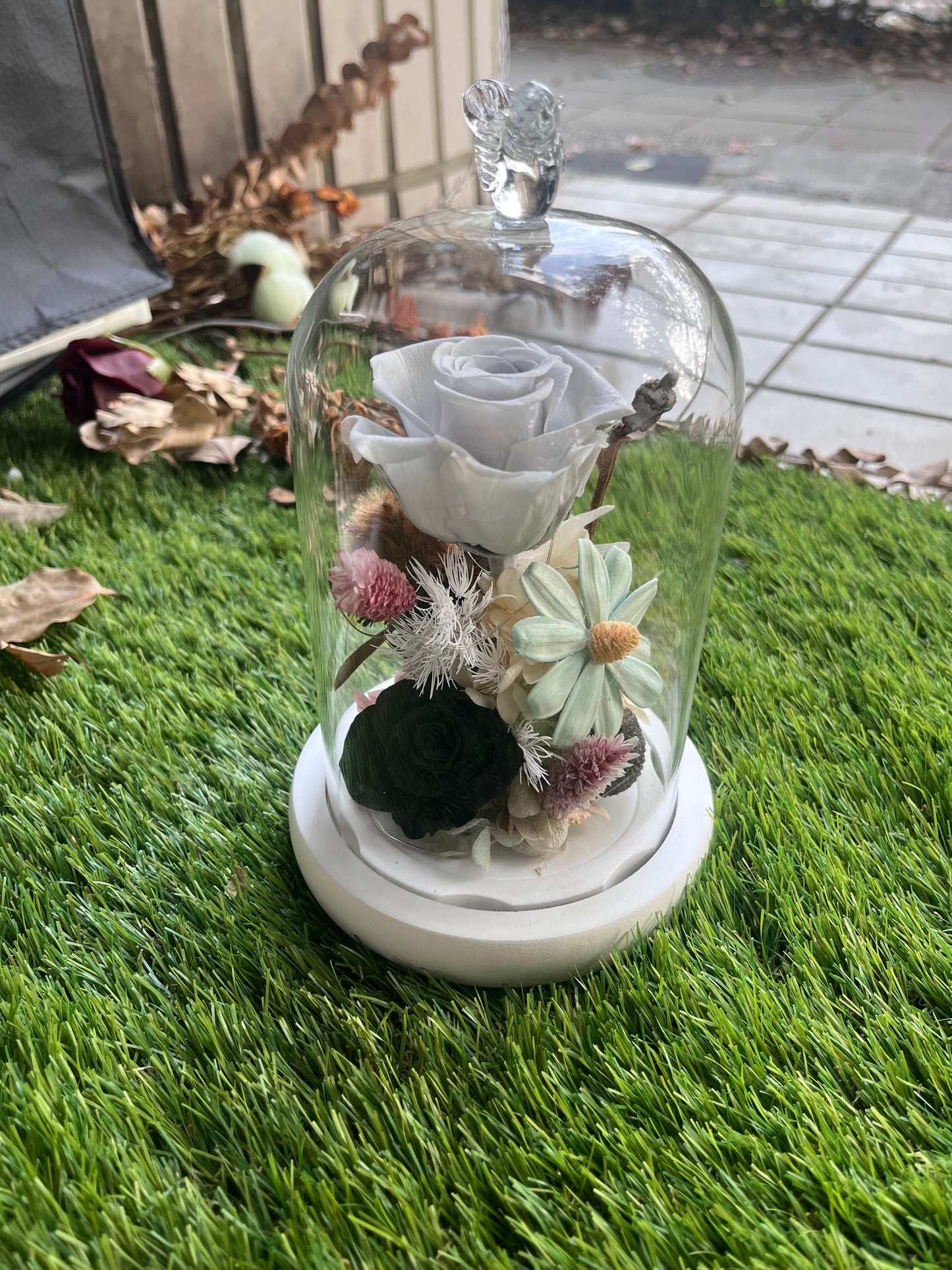 gift-g041永生花罩盅M(帶燈)