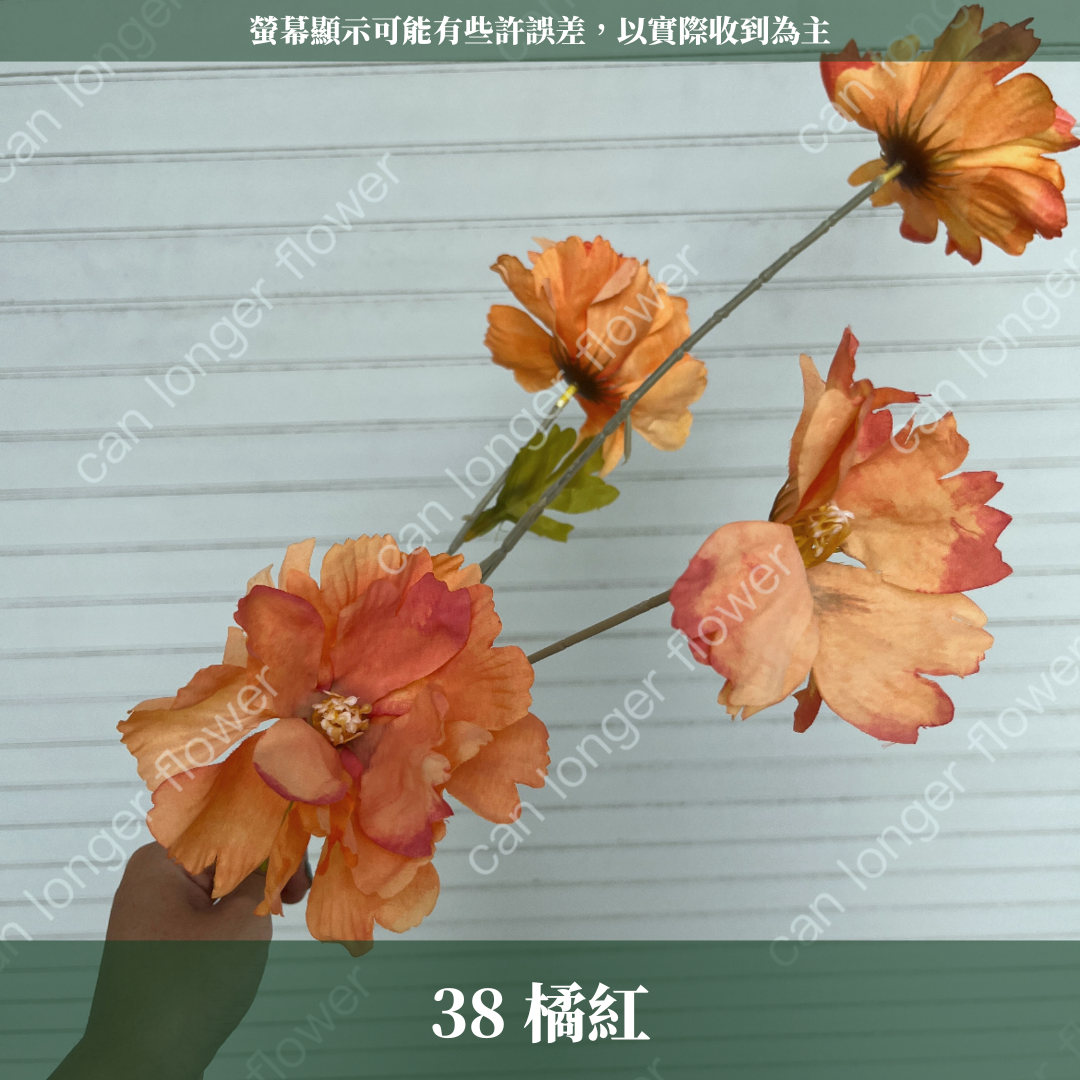 AF026 仿真芙蓉花(4頭) 仿真花
