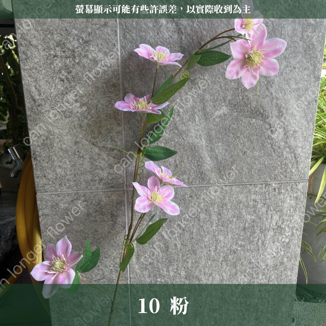 AF014仿真鐵線蓮 6頭