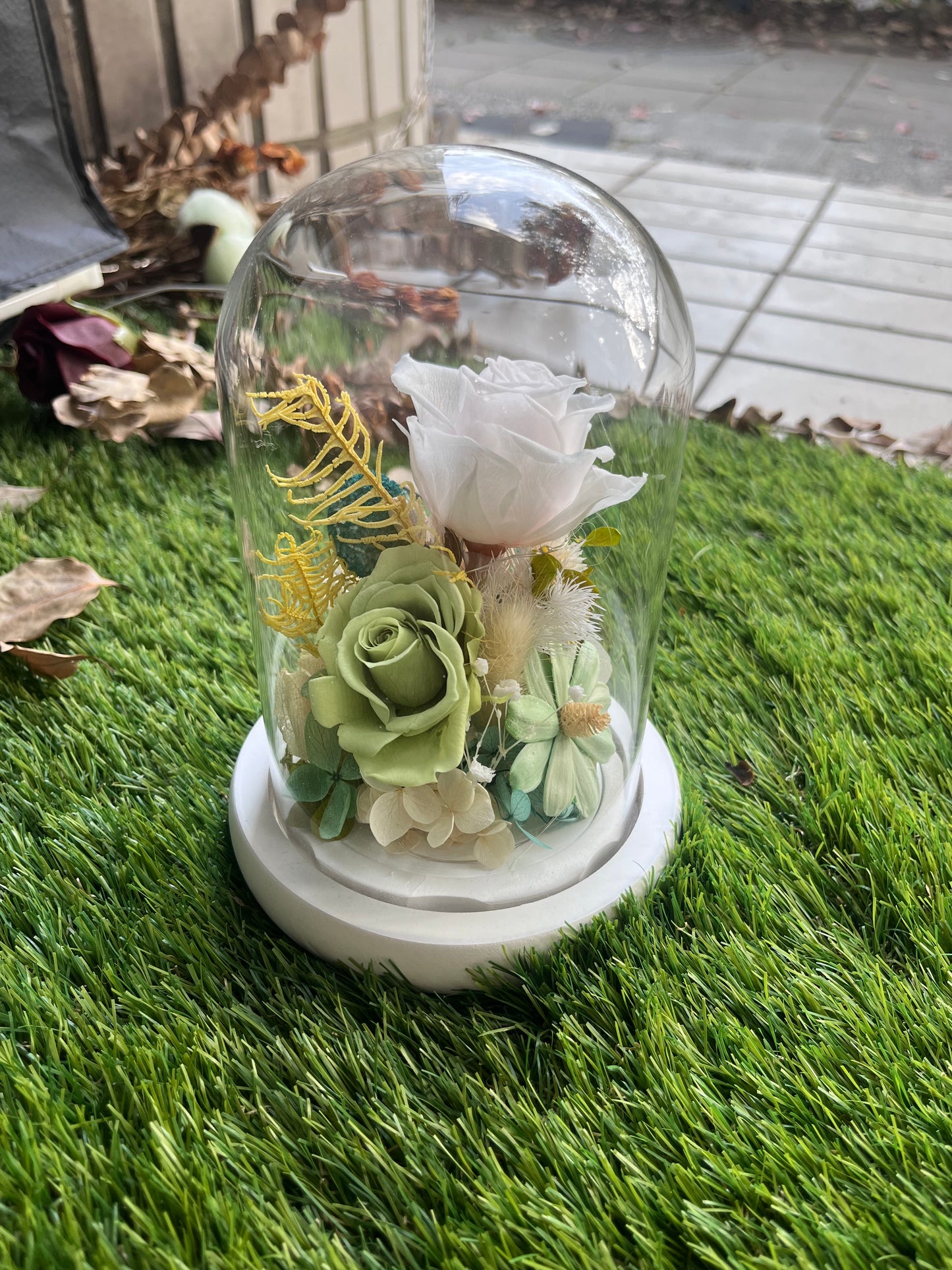 gift-g040永生花罩盅M(帶燈)