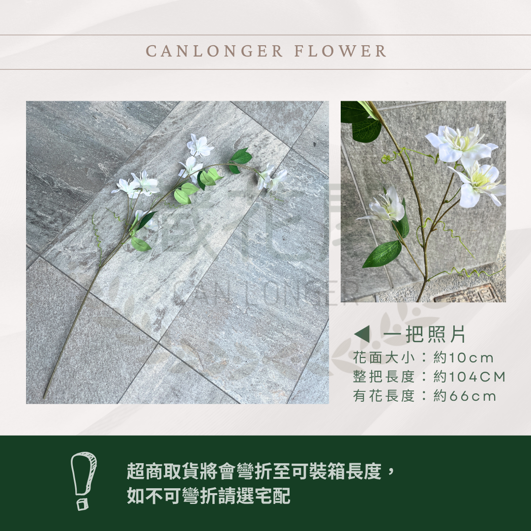 AF014仿真鐵線蓮 6頭
