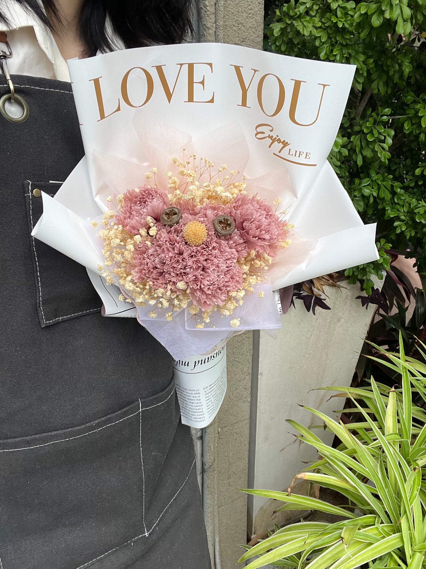 gift-B106 康乃馨熊熊花束L