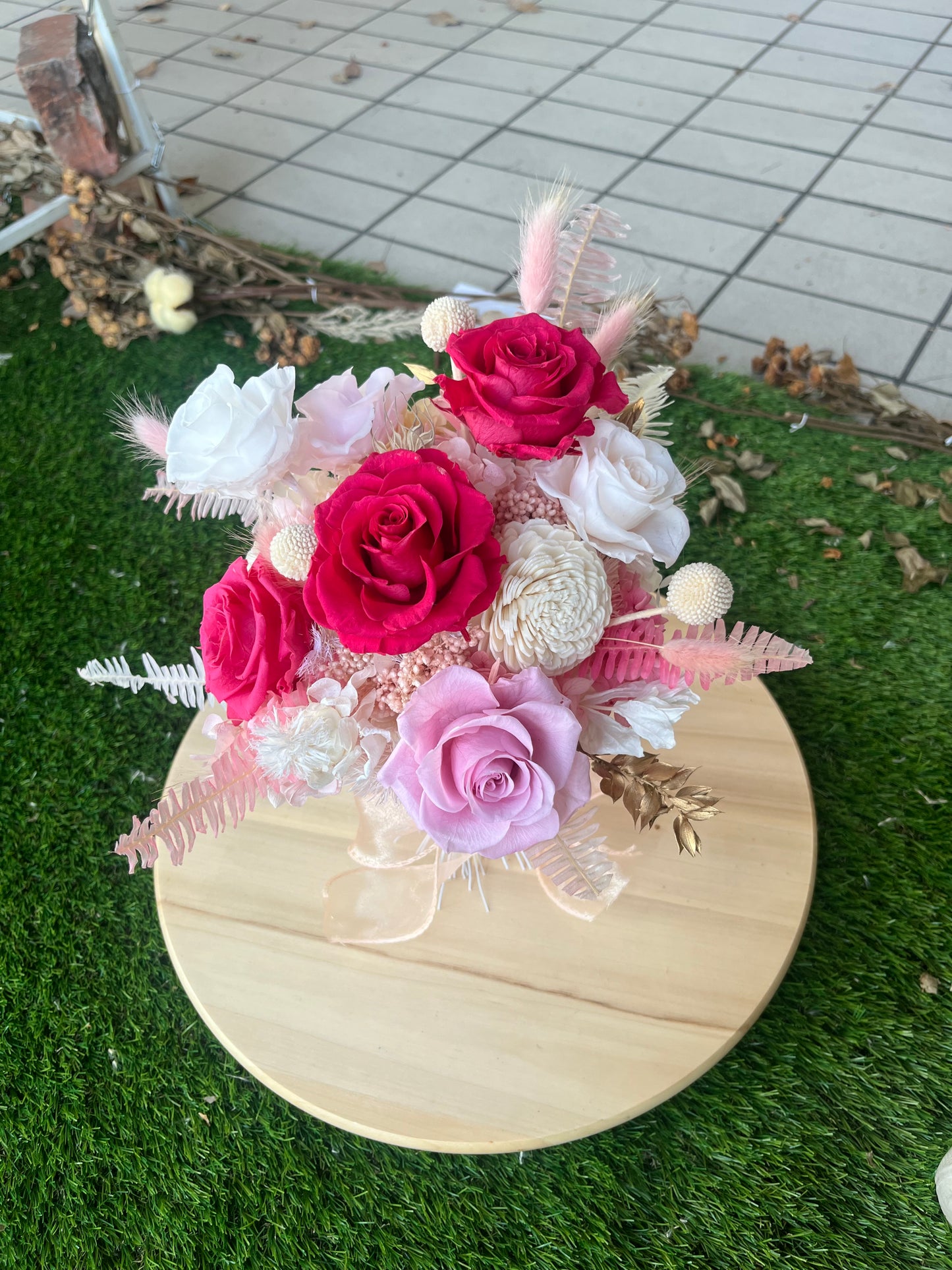 gift-O011客訂韓系粉色永生捧花