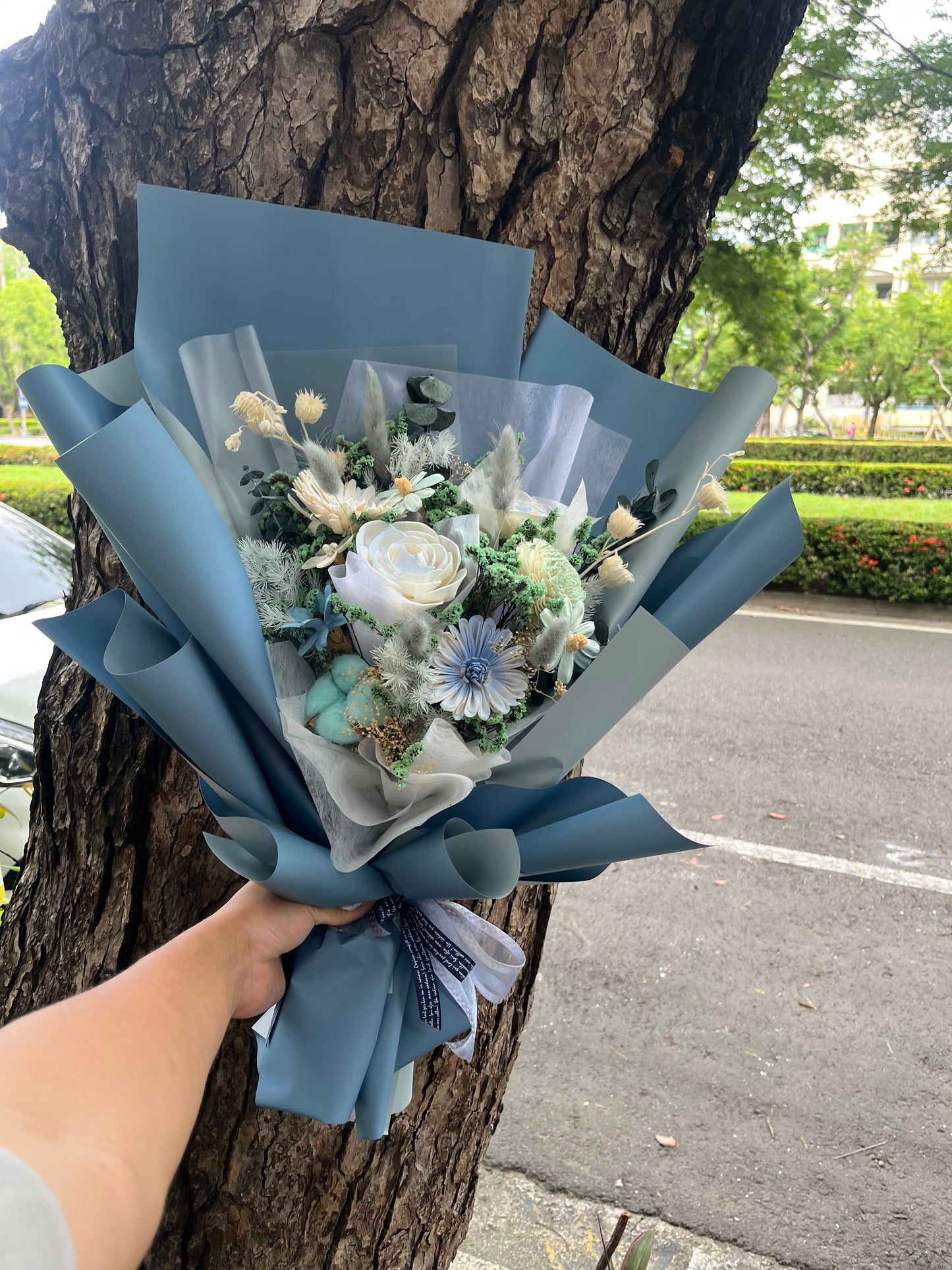gift-B136 客訂藍色系花束XL 花束 藍色