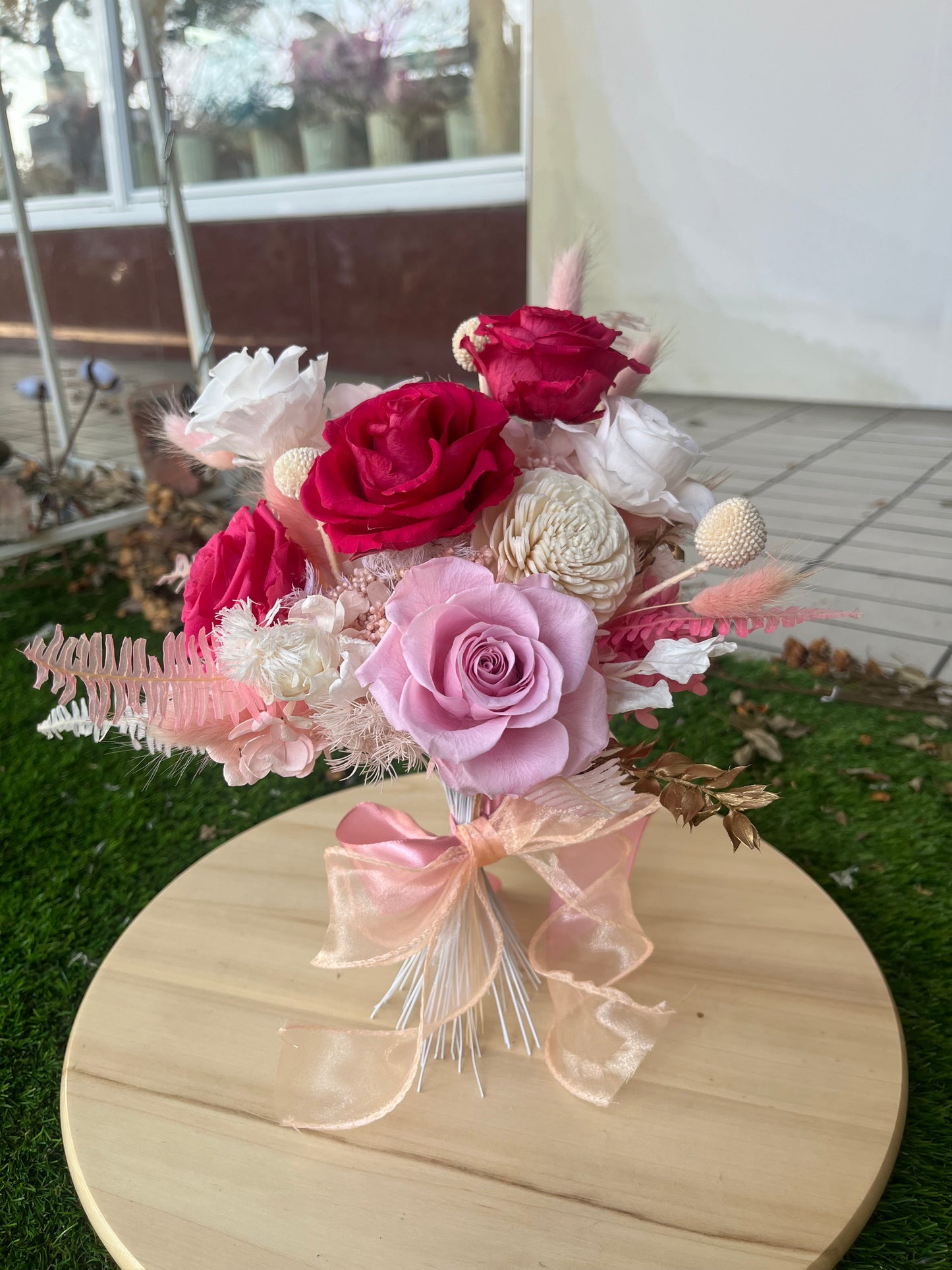 gift-O011客訂韓系粉色永生捧花