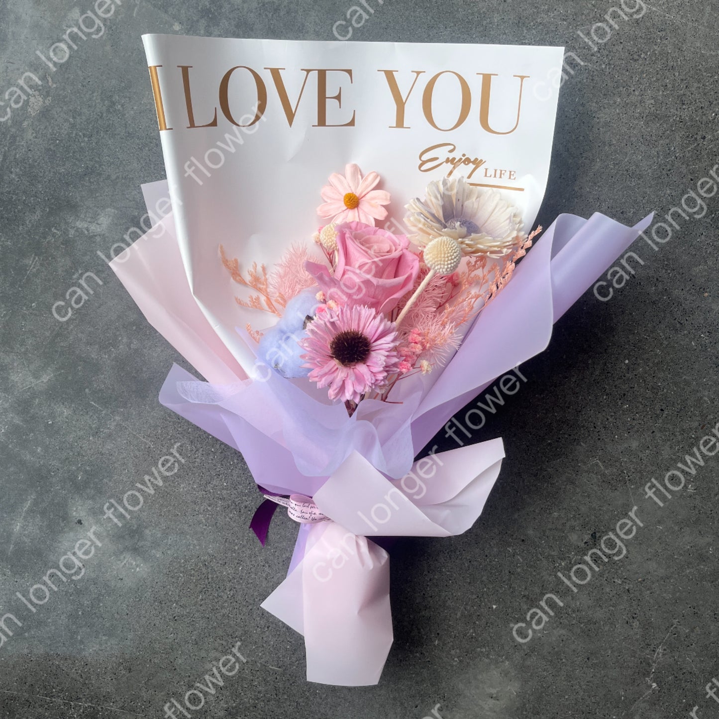 gift-b113 多色可選 永生花束l 畢業花束 太陽花花束