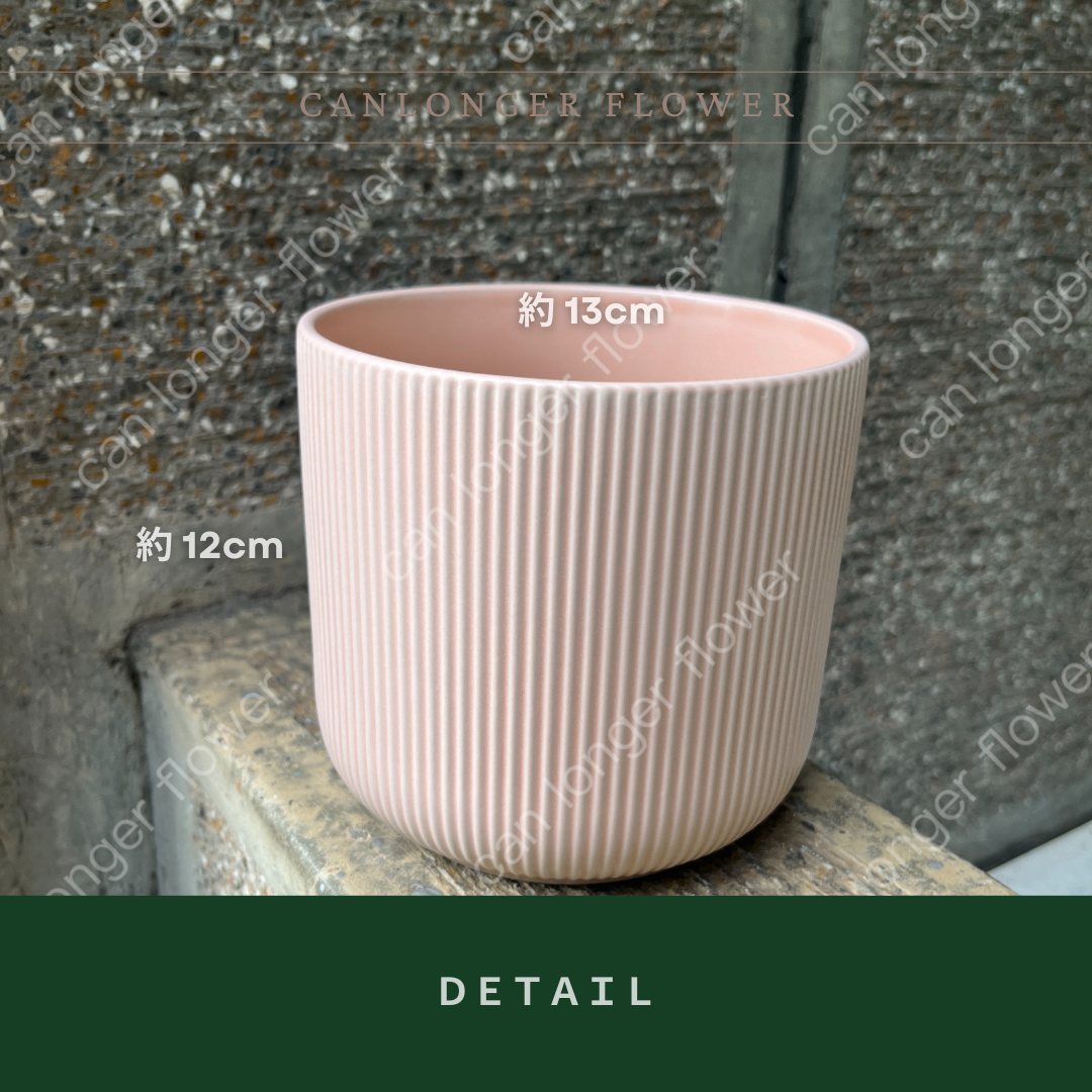 CP040 歐風直紋盆器 I瓷器 Ø13*12 台灣現貨