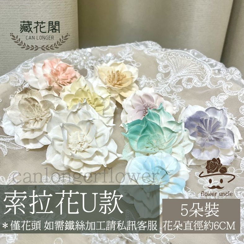 ✿ 台灣現貨 ✿ S-U 索拉花 6CM 通草花 擴香花