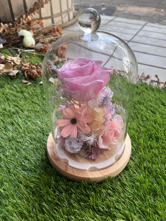 gift-g048永生花罩盅L(帶燈)