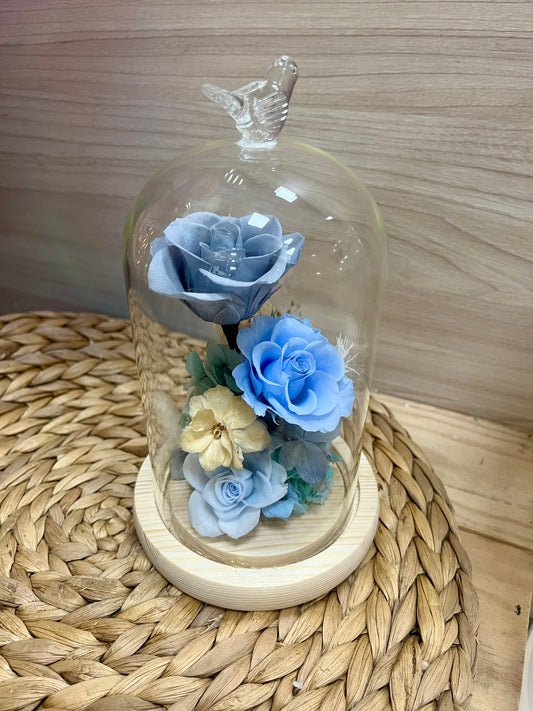 gift-g073永生花罩盅M(帶燈)