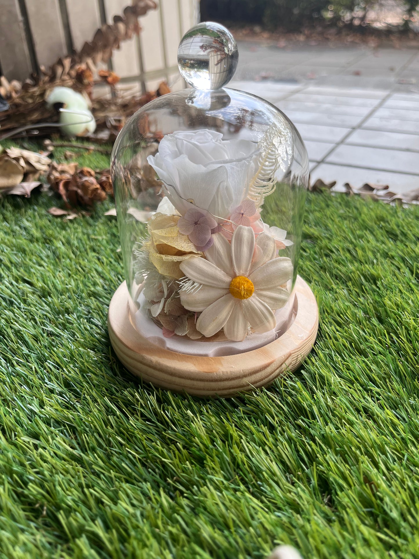 gift-g035永生花罩盅S(帶燈)
