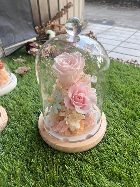 gift-g043永生花罩盅L(帶燈)
