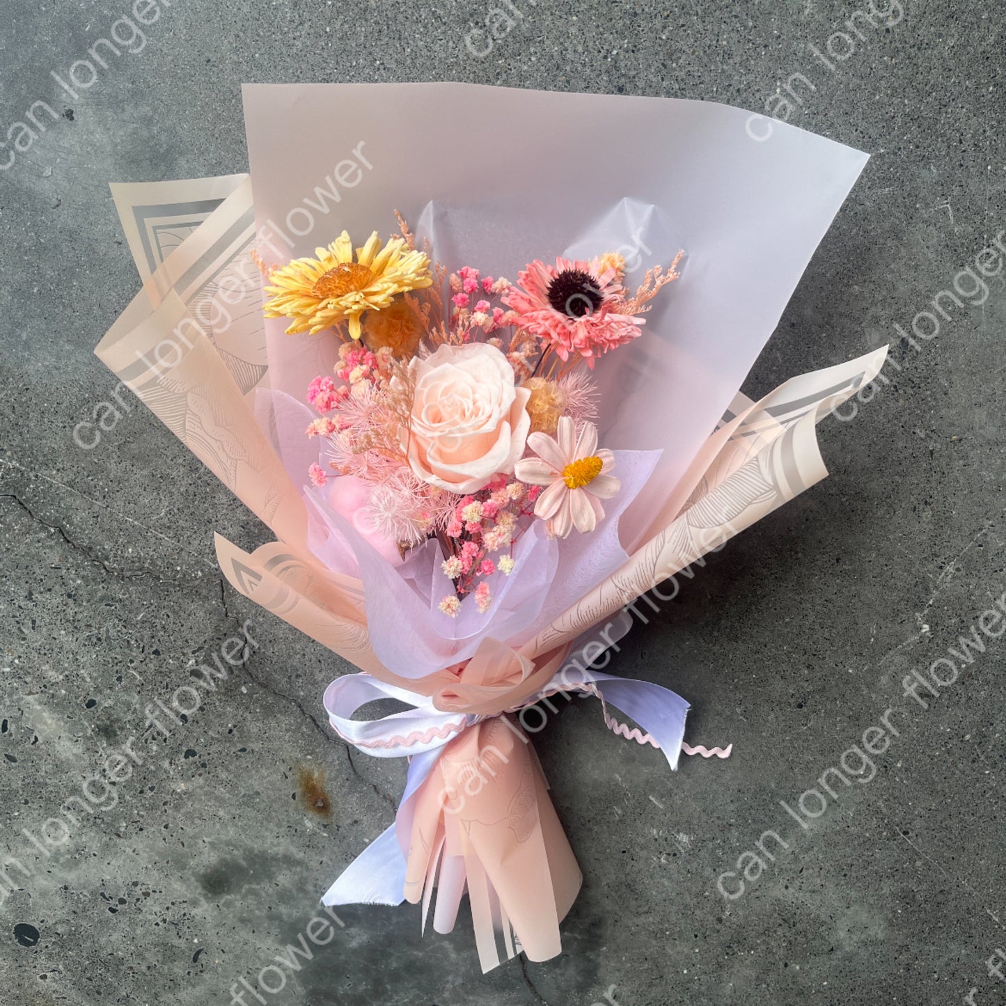 gift-b113 多色可選 永生花束l 畢業花束 太陽花花束