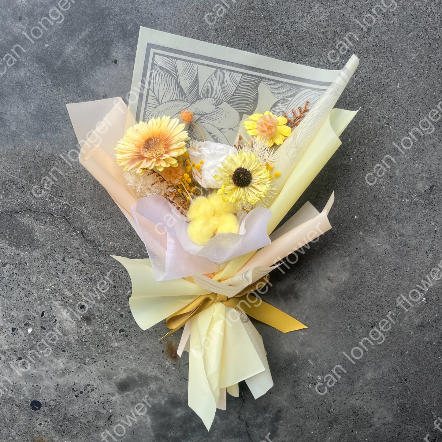 gift-b113 多色可選 永生花束l 畢業花束 太陽花花束