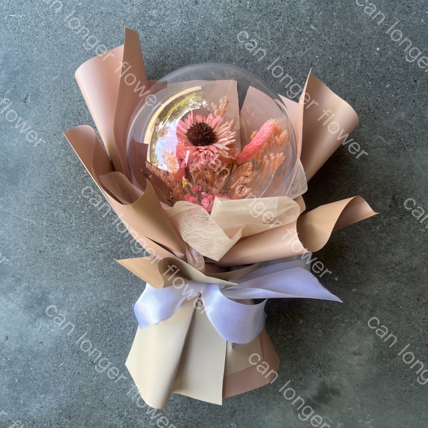 gift-b114 波波球粉紅色花束S 波波球花束 粉紅色 橘粉色 花束