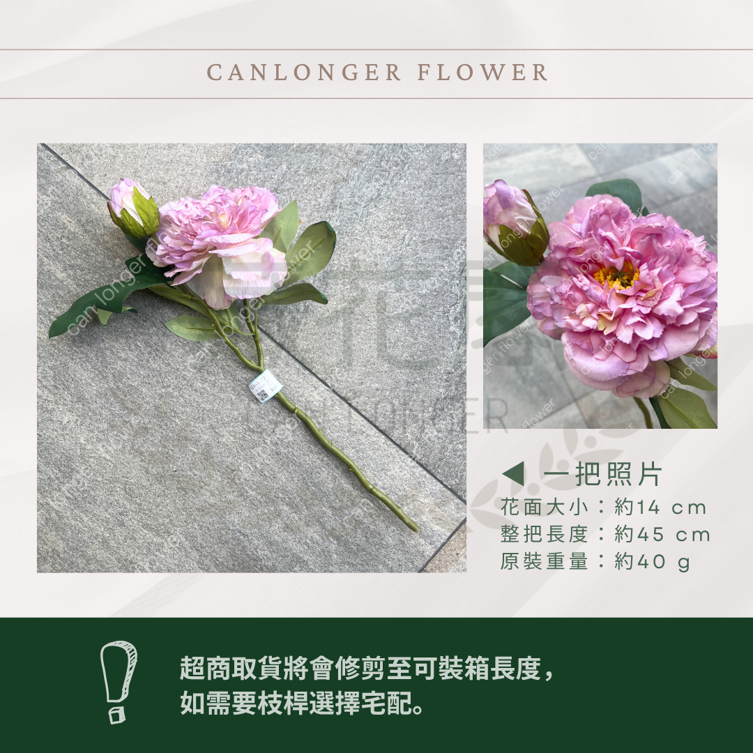 AF031 仿真仙桃牡丹(一大一小 2頭) 仿真花 台灣現貨