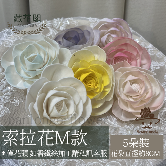 ✿ 台灣現貨 ✿ S-M索拉花 8CM 通草花 擴香花 天使玫瑰 玫瑰 薔薇